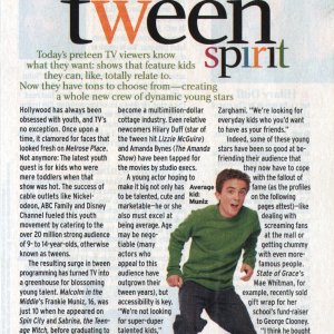 Frankie Muniz, "TV Guide" magazine, 2002