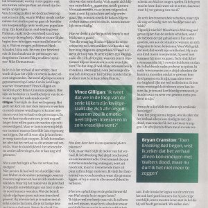 Comic-Con interviews, Dutch VPRO Gids TV magazine, February 2, 2013