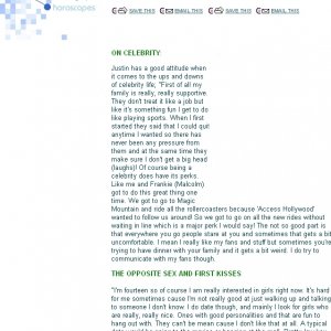 Justin Berfield, Teenmag.com online magazine feature, May 1, 2000