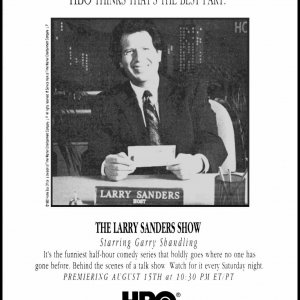 Garry Shandling as Larry Sanders, "TV Guide" ad, August 15, 1992