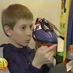 Erik Per Sullivan gets a foot massage on Entertainment Tonight