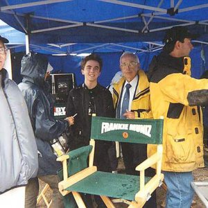Frankie Muniz on the set of 'Agent Cody Banks' (2003)