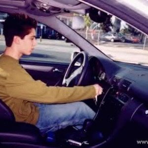 Justin Berfield snapped in a car in 2003