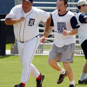 Bryan Cranston plays in Hollywood AllStars Softball Game