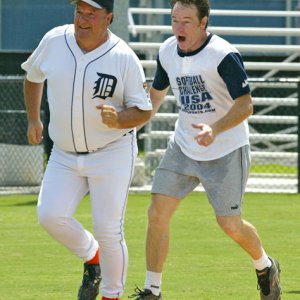 Bryan Cranston plays in Hollywood AllStars Softball Game