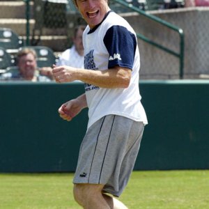 Bryan Cranston plays in Hollywood AllStars Softball Game