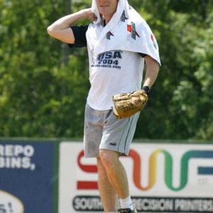Bryan Cranston plays in Hollywood AllStars Softball Game