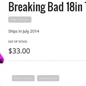 Breaking Bad: Burnt pink teddy bear from Mezco Toys