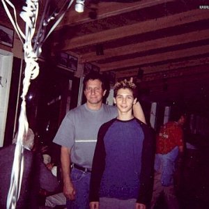 Justin Berfield at a family gathering