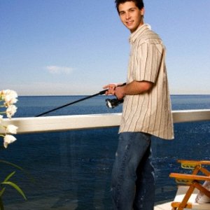 Justin Berfield at and around his Malibu beachside condo