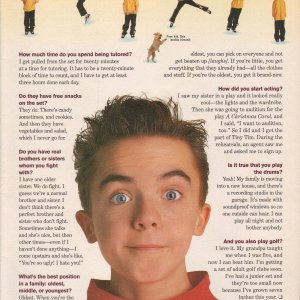 Frankie Muniz feature and cover in 'Nickelodeon' magazine, May 2000