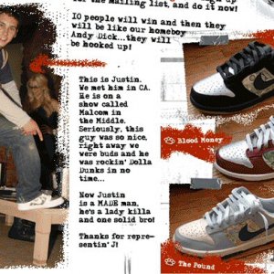 Justin Berfield in an advertisement for Nike shoes