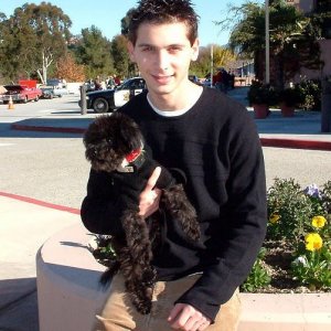 Justin Berfield, possibly with one of his dogs