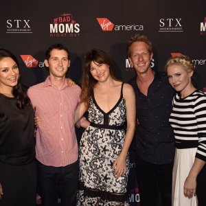 Justin Berfield and Jason Felts at the 'Bad Moms' movie premiere party