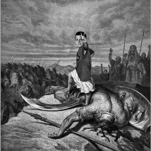 David and Goliath parody