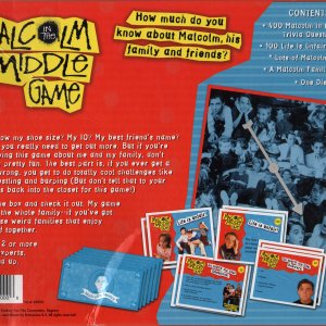 Malcolm in the Middle Board Game - Back