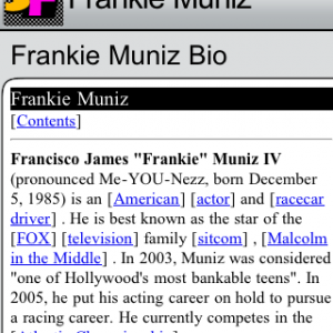 Frankie Muniz - SupaFan iPhone App