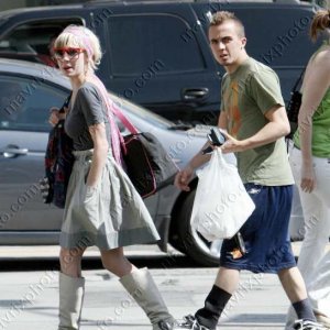 Frankie Muniz & Jamie Gandy at Cafe Med