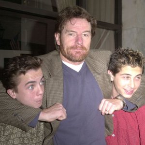 Frankie Muniz, Bryan Cranston and Justin Berfield at 2001 Press Conference