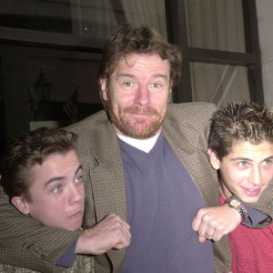 Frankie Muniz, Bryan Cranston and Justin Berfield at 2001 Press Conference