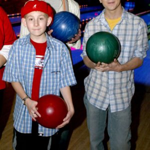 Erik, Justin and Frankie at 100th Episode Bowling Party