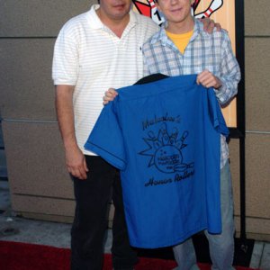 Frankie Muniz and Dad at 100th Episode Bowling Party