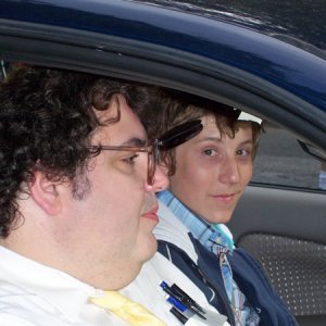 Rob Cioffi and Erik Per Sullivan on the set of 'Mo' (2006)
