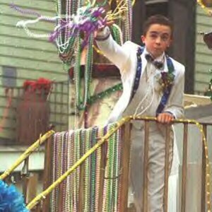 Frankie Muniz at the 2001 New Orleans Mardi Gras parade