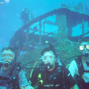 Justin scuba diving with Jason Felts