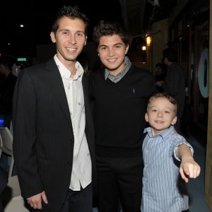 Justin Berfield, Benjamin Stockham and Matthew Levy at Fox All-Star Party