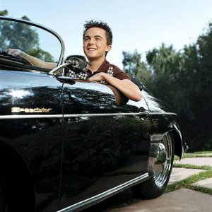 Frankie Muniz behind the wheel of his Porsche 356 Speedster