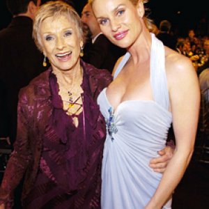 Cloris Leachman (left) with Nicollette Sheridan at the Screen Actors Guild 