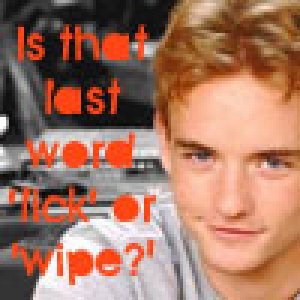Is that last word 'lick' or 'wipe?' Avatar
