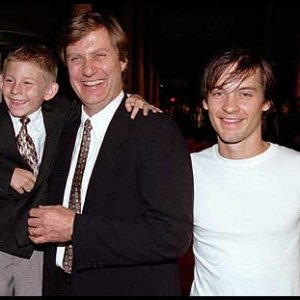 Cider House Rules screening, Erik with Lasse Hallstrom, Tobey Maguire