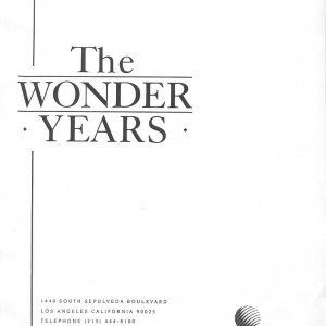 'The Wonder Years' original 1990 fact sheet