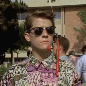 Dolly zoom camera shot in 'Parker Lewis Can't Lose' (1990)