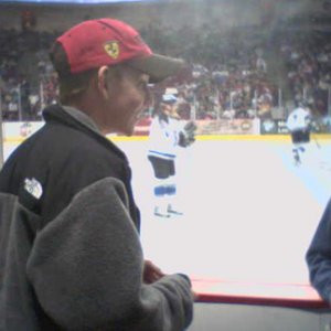 Erik Per Sullivan snapped at an ice hockey match, 2006