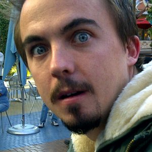 Extreme close-up of Frankie Muniz