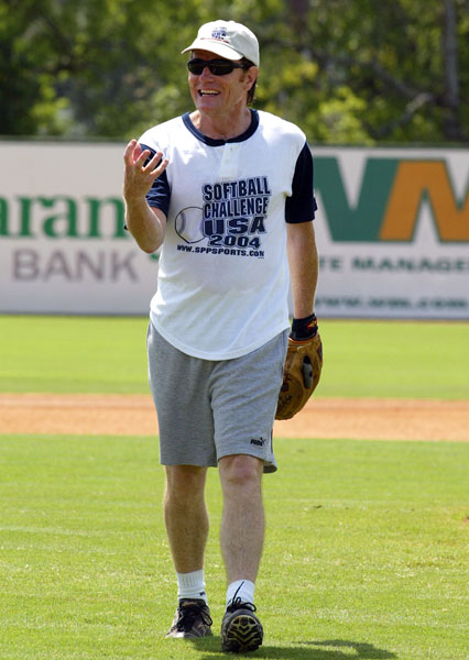 Bryan Cranston plays in Hollywood AllStars Softball Game