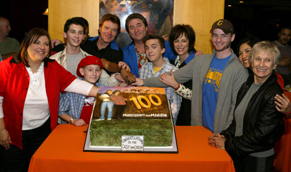 Cast and Linwood Boomer at 100th Episode Bowling Party