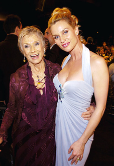 Cloris Leachman (left) with Nicollette Sheridan at the Screen Actors Guild 