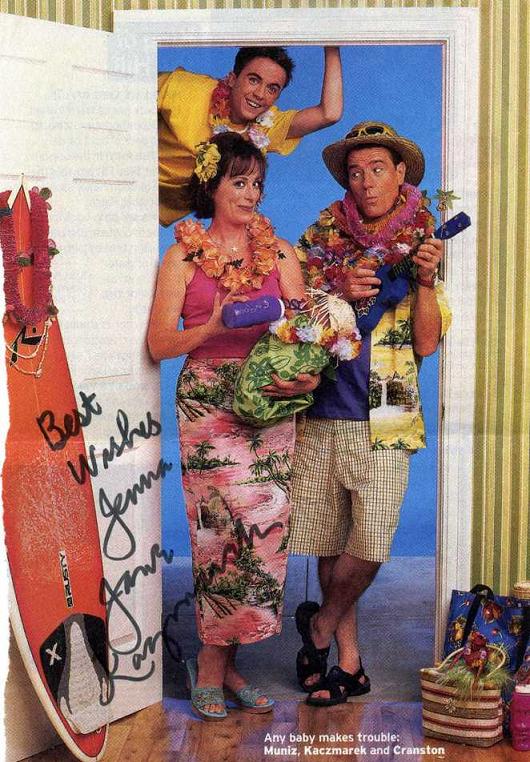 Frankie, Jane and Bryan, Hawaiian style, from unknown magazine
