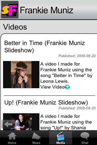 Frankie Muniz - SupaFan iPhone App
