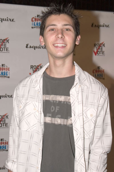 Justin Berfield at Young Hollywood 'Rock The Vote' Party