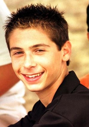 Justin Berfield pictured at some event, around 2000