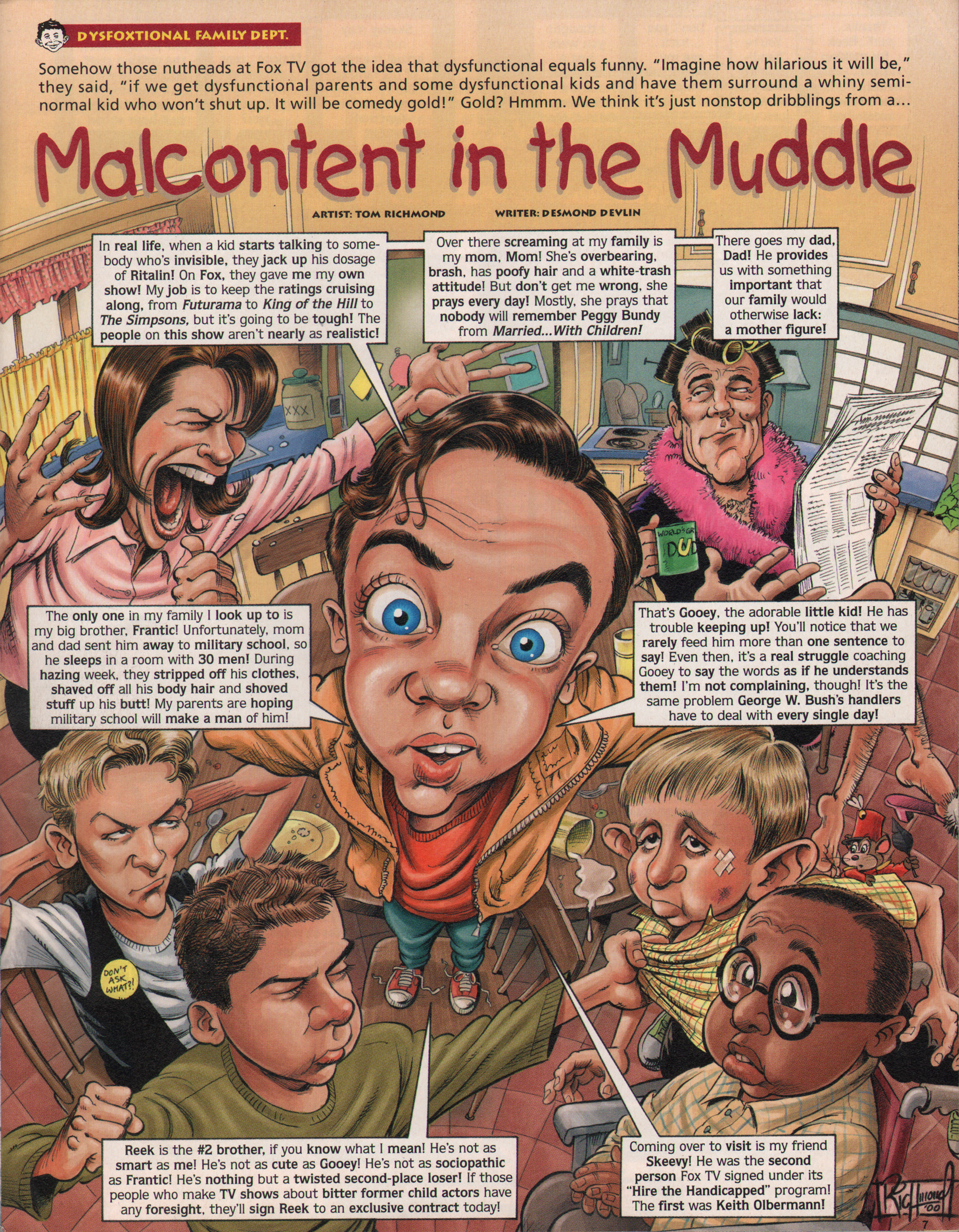 Malcolm in the Middle Cartoon - MAD Magazine Page 1