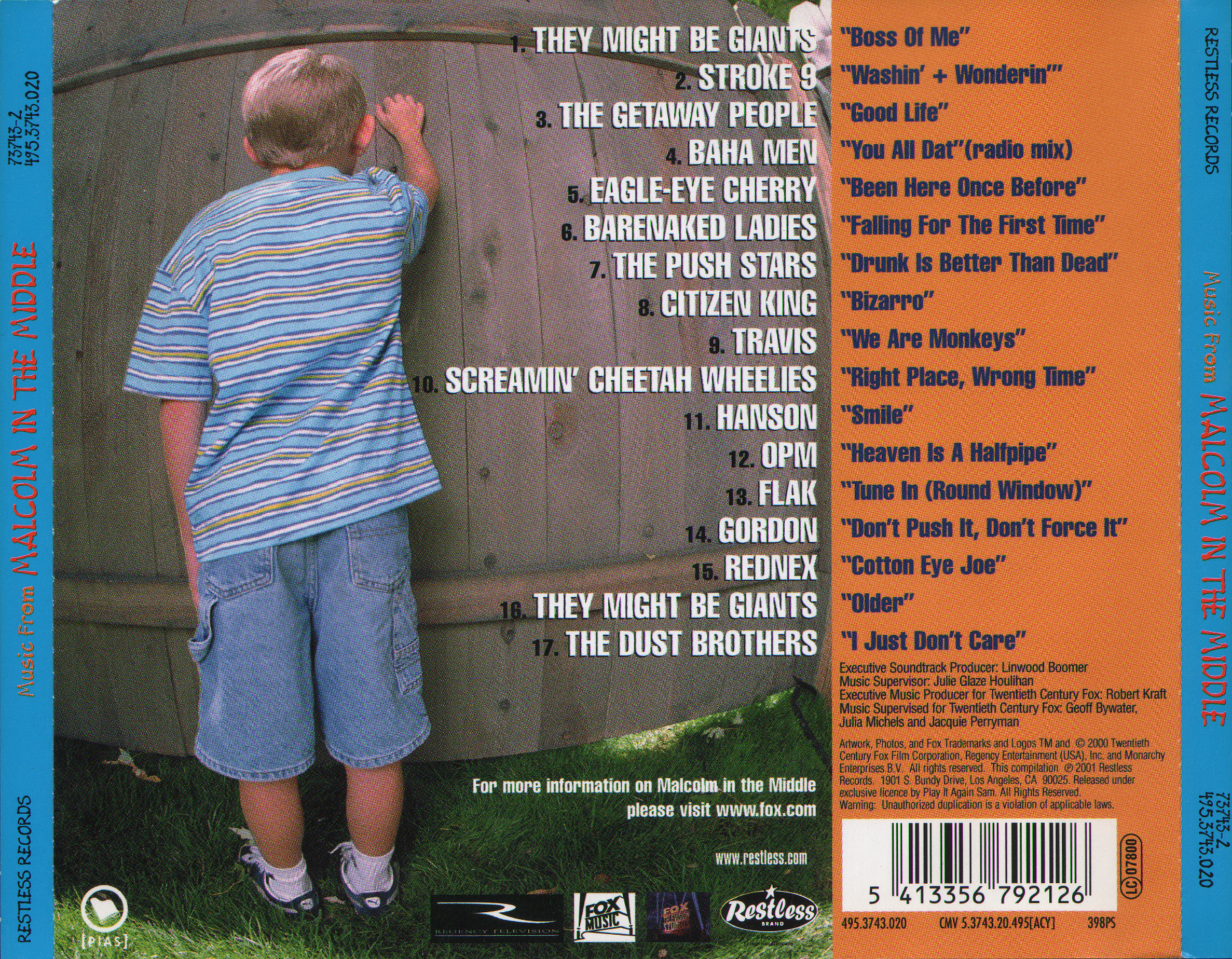 Music from Malcolm in the Middle - Soundtrack - CD - Back