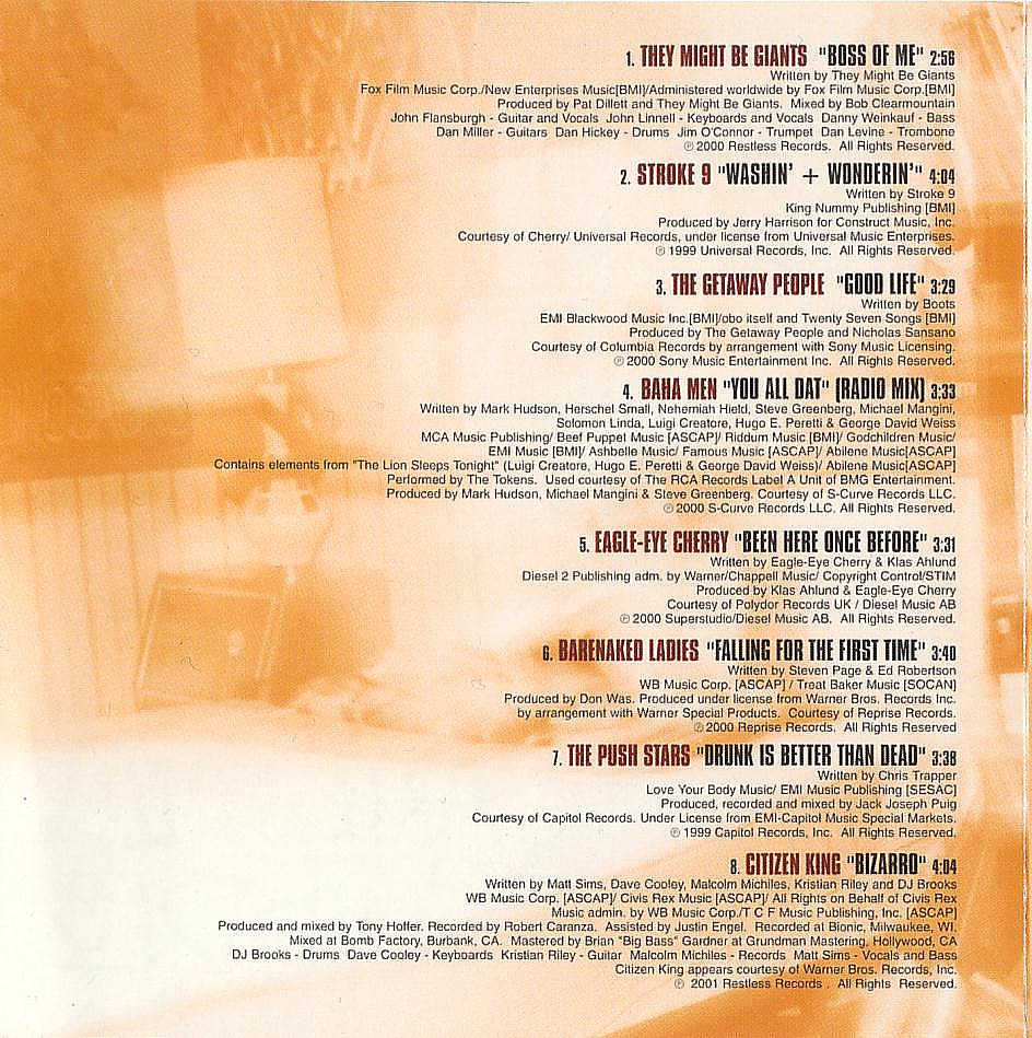 Music from Malcolm in the Middle - Soundtrack - CD - Booklet Back - Page 1