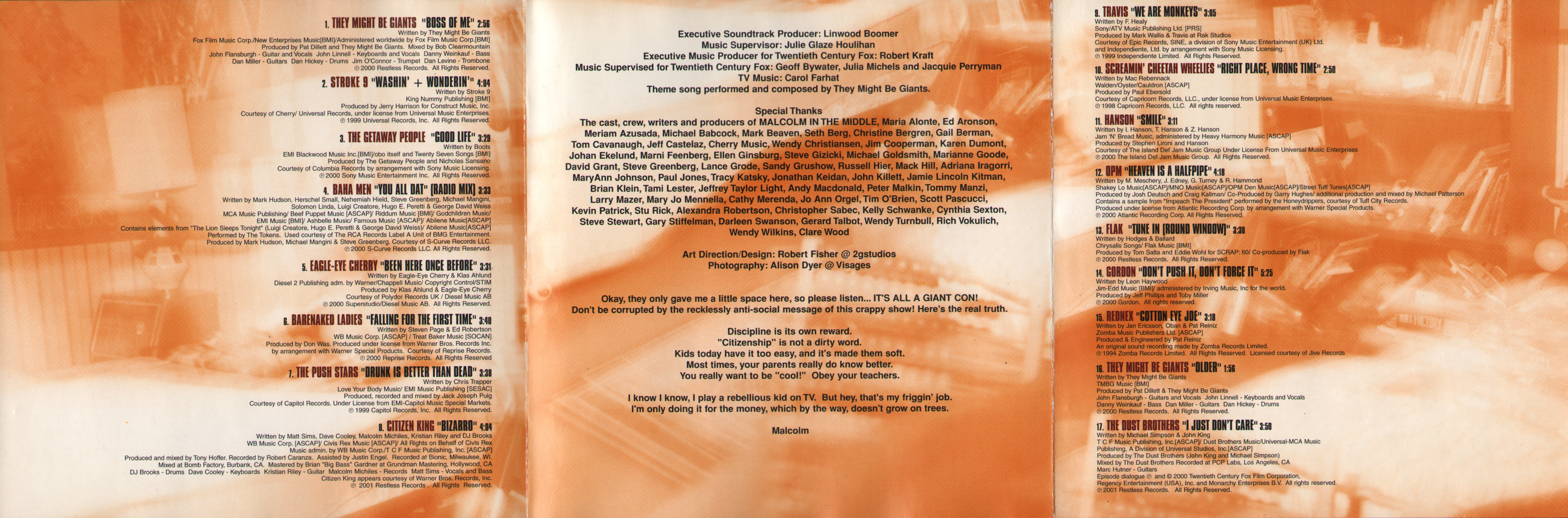 Music from Malcolm in the Middle - Soundtrack - CD - Booklet Back