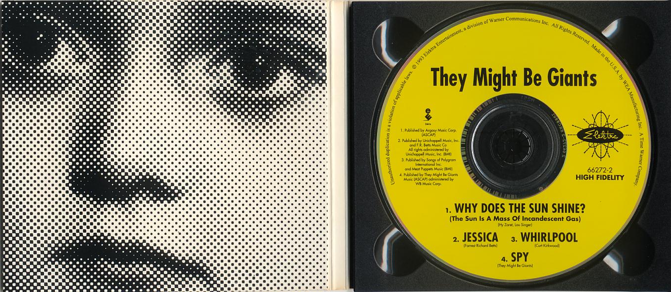 Scans of TMBG's single 'Why Does The Sun Shine?'